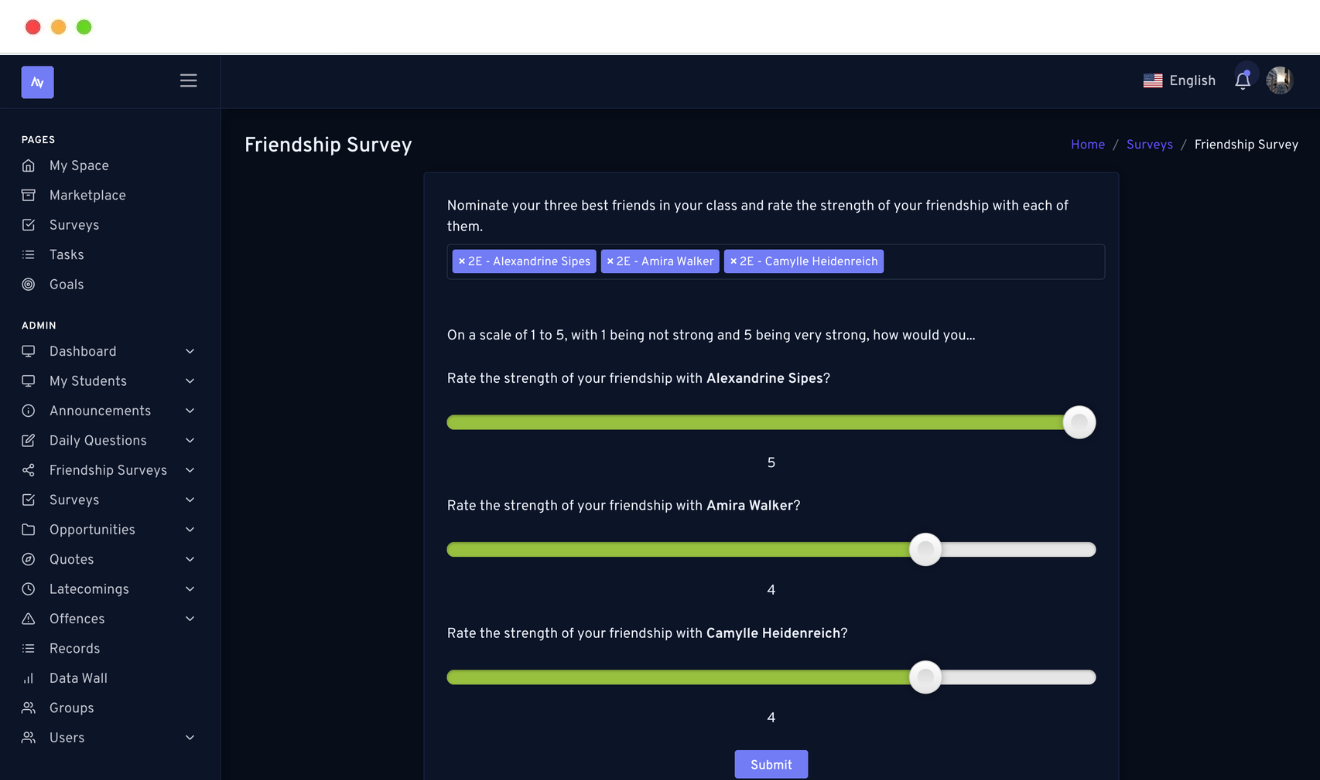 Friendship Survey