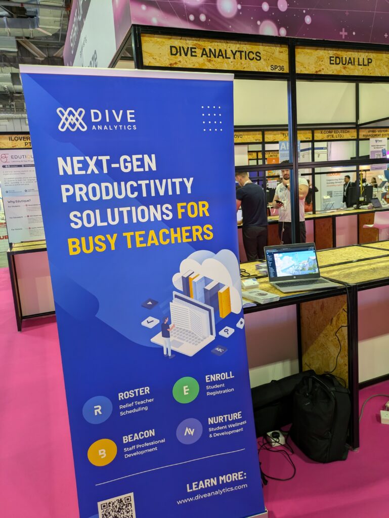 Dive Analytics EDUTech Asia 2024 booth